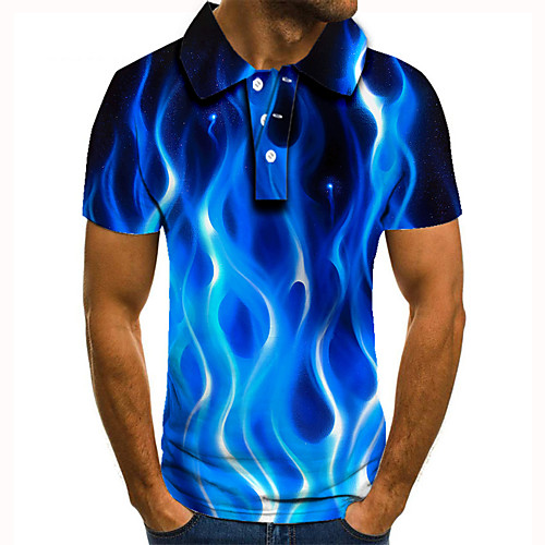 Men's Golf Shirt Tennis Shirt 3D Print Graphic Prints Flame Button-Down Short Sleeve Street Tops Casual Fashion Cool Blue / Sports
Men's Golf Shirt Tennis Shirt 3D Print Graphic Prints Flame Button-Down Short Sleeve Street Tops Casual Fashion Cool Blue / Sports
