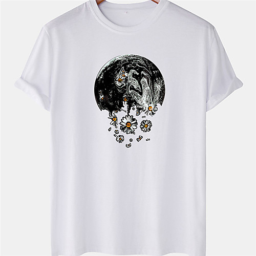 Men's Unisex Tee T shirt Hot Stamping Floral Earth Plus Size Short Sleeve Casual Tops 100% Cotton Basic Designer Big and Tall White Yellow Blushing Pink
Men's Unisex Tee T shirt Hot Stamping Floral Earth Plus Size Short Sleeve Casual Tops 100% Cotton Basic Designer Big and Tall White Yellow Blushing Pink