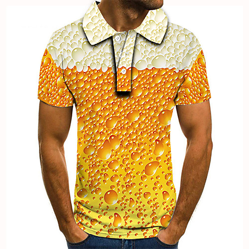 Men's Golf Shirt Tennis Shirt 3D Print Graphic Prints Beer Button-Down Short Sleeve Street Tops Casual Fashion Cool Yellow / Sports
Men's Golf Shirt Tennis Shirt 3D Print Graphic Prints Beer Button-Down Short Sleeve Street Tops Casual Fashion Cool Yellow / Sports