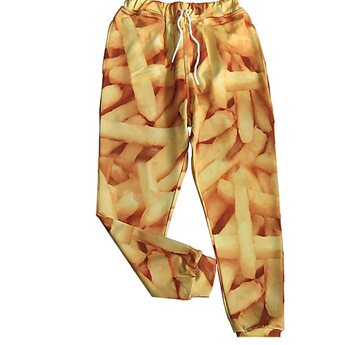 Men's Casual Athleisure Daily Sports Jogger Pants Sweatpants Pants French fries Full Length 3D Print Drawstring Pocket Yellow
Men's Casual Athleisure Daily Sports Jogger Pants Sweatpants Pants French fries Full Length 3D Print Drawstring Pocket Yellow