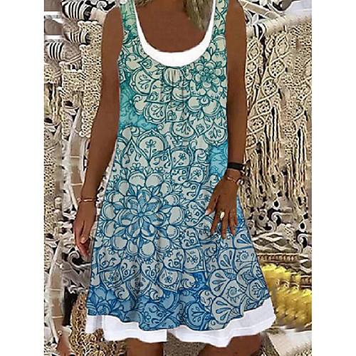 Women's Shift Dress Knee Length Dress Sleeveless Pattern Spring Summer Casual / Daily 2021 S M L XL XXL XXXL
Women's Shift Dress Knee Length Dress Sleeveless Pattern Spring Summer Casual / Daily 2021 S M L XL XXL XXXL