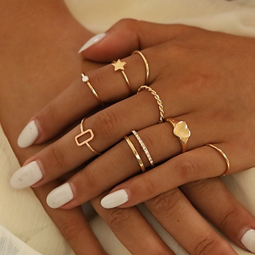 Women's Ring Set Heart Star Stylish Simple European Sweet Rhinestone Earrings Jewelry Gold For Party Evening Street Prom Festival
Women's Ring Set Heart Star Stylish Simple European Sweet Rhinestone Earrings Jewelry Gold For Party Evening Street Prom Festival