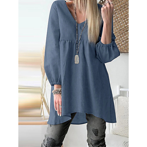 LITB Basic Women's Signature Cotton Shirt Dress Long Puff Sleeve Blouse Daily Summer Wear Solid Color
LITB Basic Women's Signature Cotton Shirt Dress Long Puff Sleeve Blouse Daily Summer Wear Solid Color