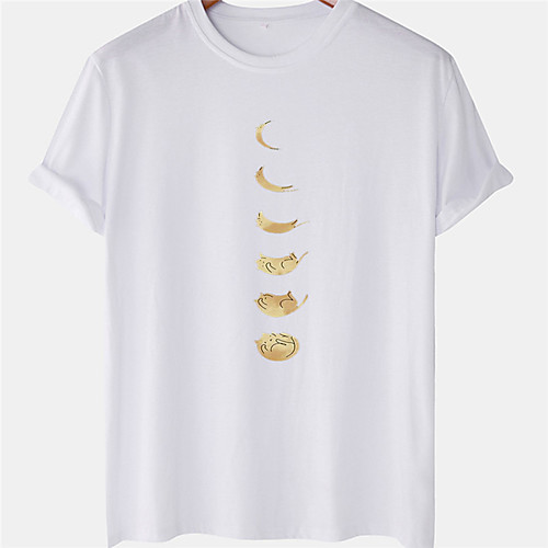 Men's Unisex Tee T shirt Hot Stamping Cat Plus Size Short Sleeve Casual Tops 100% Cotton Basic Designer Big and Tall White Black Light Blue
Men's Unisex Tee T shirt Hot Stamping Cat Plus Size Short Sleeve Casual Tops 100% Cotton Basic Designer Big and Tall White Black Light Blue