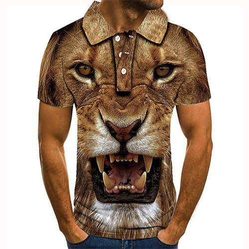 Men's Golf Shirt Tennis Shirt 3D Print Graphic Prints Lion Animal Button-Down Short Sleeve Street Tops Casual Fashion Cool Yellow / Sports
Men's Golf Shirt Tennis Shirt 3D Print Graphic Prints Lion Animal Button-Down Short Sleeve Street Tops Casual Fashion Cool Yellow / Sports