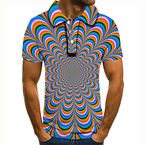 Men's Golf Shirt 3D Print Optical Illusion Geometry Button-Down Short Sleeve Street Tops Casual Fashion Cool Blue / Sports
Men's Golf Shirt 3D Print Optical Illusion Geometry Button-Down Short Sleeve Street Tops Casual Fashion Cool Blue / Sports