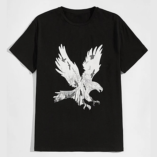 Men's Unisex Tee T shirt Hot Stamping Graphic Prints Eagle Plus Size Print Short Sleeve Casual Tops 100% Cotton Basic Designer Big and Tall Black
Men's Unisex Tee T shirt Hot Stamping Graphic Prints Eagle Plus Size Print Short Sleeve Casual Tops 100% Cotton Basic Designer Big and Tall Black