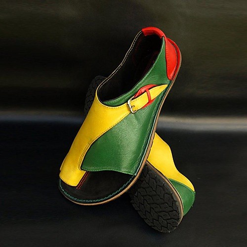 Women's Sandals Comfort Shoes Bunion Sandals Flat Heel Open Toe PU Color Block Red Light Green Fuchsia / Summer
Women's Sandals Comfort Shoes Bunion Sandals Flat Heel Open Toe PU Color Block Red Light Green Fuchsia / Summer