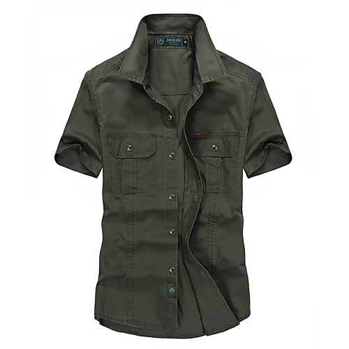 Men's Shirt Other Prints Solid Color Print Short Sleeve Daily Tops Cotton Military Blue Army Green Khaki / Summer
Men's Shirt Other Prints Solid Color Print Short Sleeve Daily Tops Cotton Military Blue Army Green Khaki / Summer