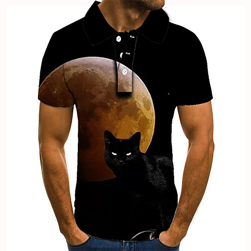 Men's Golf Shirt Tennis Shirt 3D Print Cat Animal Button-Down Short Sleeve Street Tops Casual Fashion Cool Black / Sports
Men's Golf Shirt Tennis Shirt 3D Print Cat Animal Button-Down Short Sleeve Street Tops Casual Fashion Cool Black / Sports