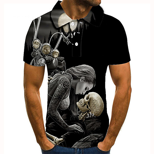 Men's Golf Shirt Tennis Shirt 3D Print Graphic Prints Skull Portrait Button-Down Short Sleeve Street Tops Casual Fashion Cool Black / Sports
Men's Golf Shirt Tennis Shirt 3D Print Graphic Prints Skull Portrait Button-Down Short Sleeve Street Tops Casual Fashion Cool Black / Sports