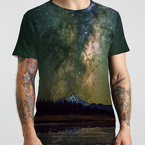 Men's Unisex Tee T shirt 3D Print Galaxy Graphic Prints Plus Size Print Short Sleeve Casual Tops Basic Designer Big and Tall Green
Men's Unisex Tee T shirt 3D Print Galaxy Graphic Prints Plus Size Print Short Sleeve Casual Tops Basic Designer Big and Tall Green