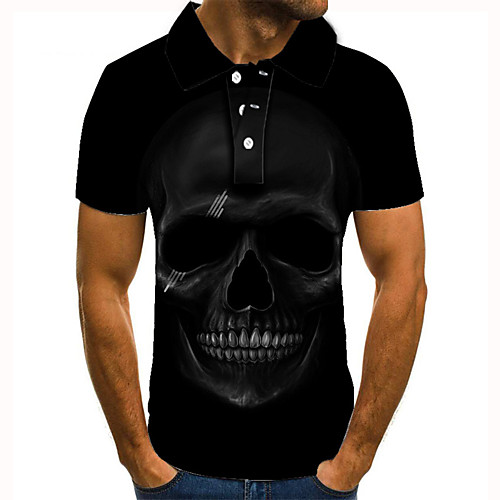 Men's Golf Shirt 3D Print Graphic Prints Skull Button-Down Short Sleeve Street Tops Casual Fashion Cool Black / Sports
Men's Golf Shirt 3D Print Graphic Prints Skull Button-Down Short Sleeve Street Tops Casual Fashion Cool Black / Sports