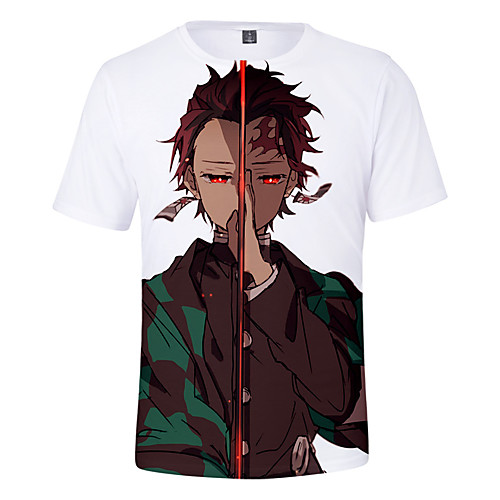 Inspired by Demon Slayer Kamado Tanjirou Cosplay Costume T-shirt Terylene Graphic Printing Harajuku Graphic T-shirt For Women's / Men's
Inspired by Demon Slayer Kamado Tanjirou Cosplay Costume T-shirt Terylene Graphic Printing Harajuku Graphic T-shirt For Women's / Men's
