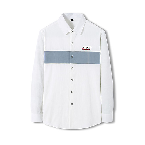 Men's Shirt Color Block Button-Down Long Sleeve Casual Tops 100% Cotton Basic Casual Comfortable White Green Gray
Men's Shirt Color Block Button-Down Long Sleeve Casual Tops 100% Cotton Basic Casual Comfortable White Green Gray