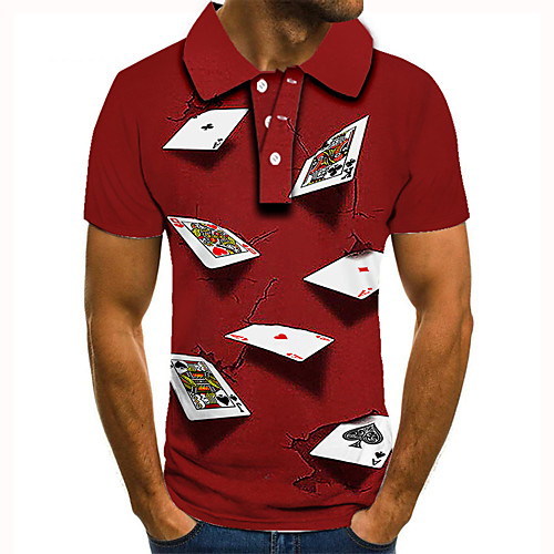 Men's Golf Shirt Tennis Shirt 3D Print Graphic Prints Card Button-Down Short Sleeve Street Tops Casual Fashion Cool Orange / Sports
Men's Golf Shirt Tennis Shirt 3D Print Graphic Prints Card Button-Down Short Sleeve Street Tops Casual Fashion Cool Orange / Sports