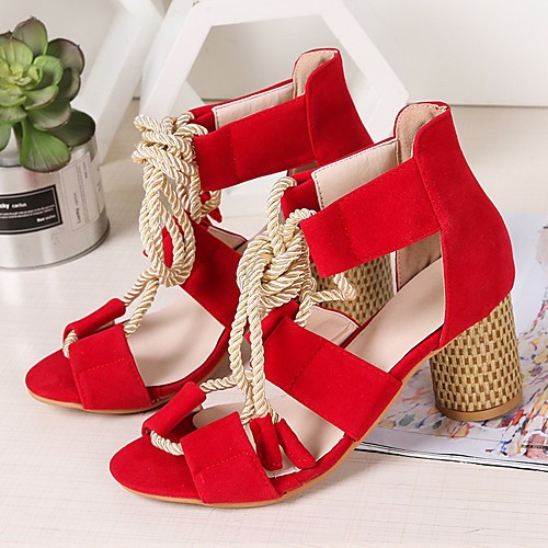 Women's Sandals High Heel Closed Toe Booties Ankle Boots PU Lace-up Solid Colored White Yellow Red / Booties / Ankle Boots
Women's Sandals High Heel Closed Toe Booties Ankle Boots PU Lace-up Solid Colored White Yellow Red / Booties / Ankle Boots