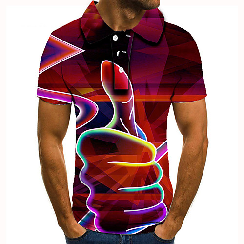 Men's Golf Shirt Tennis Shirt 3D Print Graphic Prints Hand Button-Down Short Sleeve Street Tops Casual Fashion Cool Red / Sports
Men's Golf Shirt Tennis Shirt 3D Print Graphic Prints Hand Button-Down Short Sleeve Street Tops Casual Fashion Cool Red / Sports