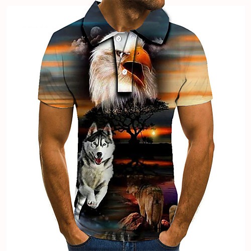 Men's Golf Shirt Tennis Shirt 3D Print Dog Graphic Prints Eagle Button-Down Short Sleeve Street Tops Casual Fashion Cool Rainbow / Sports
Men's Golf Shirt Tennis Shirt 3D Print Dog Graphic Prints Eagle Button-Down Short Sleeve Street Tops Casual Fashion Cool Rainbow / Sports