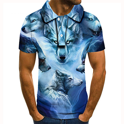 Men's Golf Shirt Tennis Shirt 3D Print Graphic Prints Wolf Animal Button-Down Short Sleeve Street Tops Casual Fashion Cool Blue / Sports
Men's Golf Shirt Tennis Shirt 3D Print Graphic Prints Wolf Animal Button-Down Short Sleeve Street Tops Casual Fashion Cool Blue / Sports