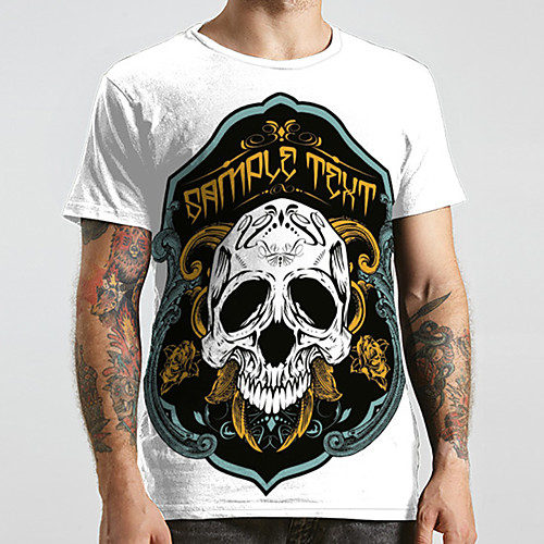 Men's Unisex Tee T shirt 3D Print Floral Graphic Prints Skull Plus Size Print Short Sleeve Casual Tops Fashion Designer Big and Tall White
Men's Unisex Tee T shirt 3D Print Floral Graphic Prints Skull Plus Size Print Short Sleeve Casual Tops Fashion Designer Big and Tall White
