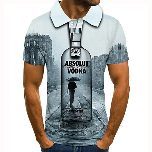 Men's Golf Shirt 3D Print Graphic Prints Beer Building Button-Down Short Sleeve Street Tops Casual Fashion Cool Light Blue / Sports
Men's Golf Shirt 3D Print Graphic Prints Beer Building Button-Down Short Sleeve Street Tops Casual Fashion Cool Light Blue / Sports