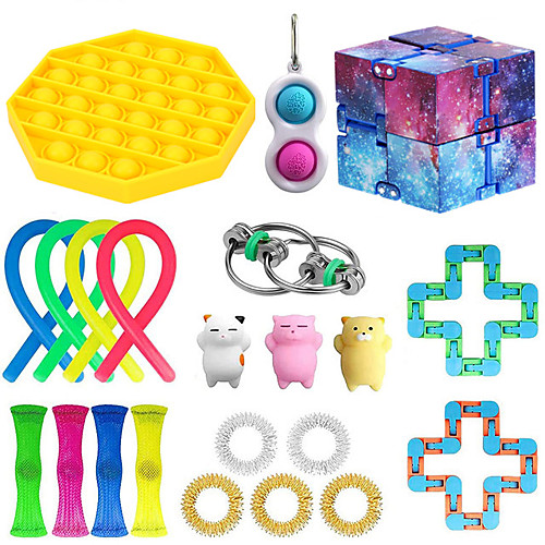 22 pcs Sensory Toy Set Stress Relief Toy Autism Anxiety Relief Stress squeeze Bubble Antistress Toys Fidget Sensory Toy For Kids Adults
22 pcs Sensory Toy Set Stress Relief Toy Autism Anxiety Relief Stress squeeze Bubble Antistress Toys Fidget Sensory Toy For Kids Adults