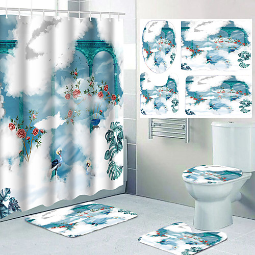 Dream Theme Bathroom Waterproof Shower Curtain and Hook Cushion Four-piece Casual Decoration
Dream Theme Bathroom Waterproof Shower Curtain and Hook Cushion Four-piece Casual Decoration