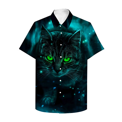 Men's Shirt 3D Print Cat Graphic Prints Animal Button-Down Print Short Sleeve Daily Tops Casual Designer Big and Tall Blue / Summer
Men's Shirt 3D Print Cat Graphic Prints Animal Button-Down Print Short Sleeve Daily Tops Casual Designer Big and Tall Blue / Summer