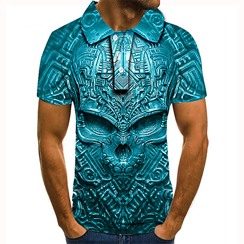 Men's Golf Shirt Tennis Shirt 3D Print Graphic Prints Skull Button-Down Short Sleeve Street Tops Casual Fashion Cool Blue / Sports
Men's Golf Shirt Tennis Shirt 3D Print Graphic Prints Skull Button-Down Short Sleeve Street Tops Casual Fashion Cool Blue / Sports