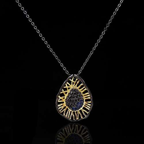 Women's Black Blue AAA Cubic Zirconia Necklace Monogram Floral / Botanicals Unique Design Rustic European Brass Black 50 cm Necklace Jewelry 1pc For Anniversary Party Evening Street Gift Festival
Women's Black Blue AAA Cubic Zirconia Necklace Monogram Floral / Botanicals Unique Design Rustic European Brass Black 50 cm Necklace Jewelry 1pc For Anniversary Party Evening Street Gift Festival