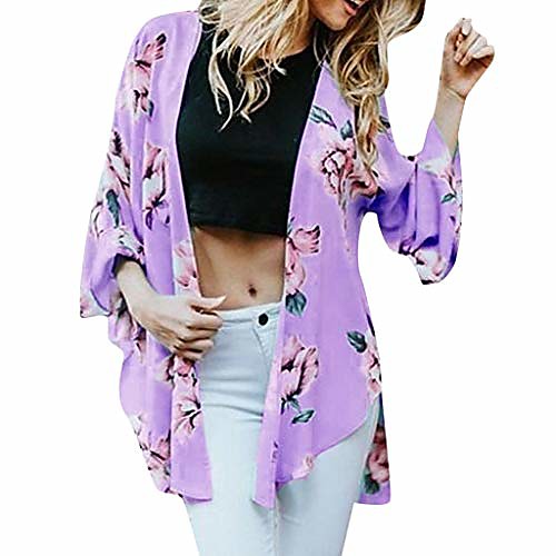 women loose blouse summer floral print flare sleeve half sleeved cardigan tops purple
women loose blouse summer floral print flare sleeve half sleeved cardigan tops purple