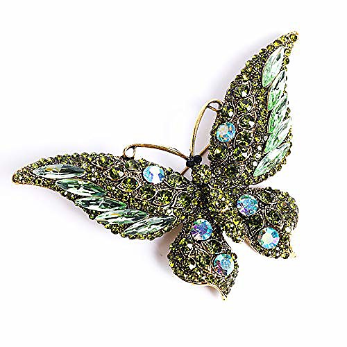 rosette hair rhinestone butterfly brooch - colorful shining crystal brooch pin decoration gift for women girls (green)
rosette hair rhinestone butterfly brooch - colorful shining crystal brooch pin decoration gift for women girls (green)