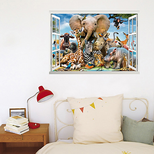3D Fake Window New Wall Paste Elephant Animal World Park Home Corridor Background Decoration Can Be Removed Stickers
3D Fake Window New Wall Paste Elephant Animal World Park Home Corridor Background Decoration Can Be Removed Stickers
