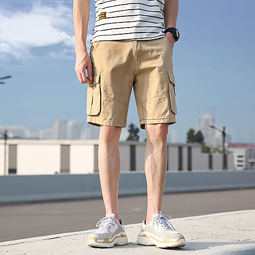 Men's Shorts Cargo Shorts Shorts Pants Solid Colored ArmyGreen Black Khaki Dark Blue Gray
Men's Shorts Cargo Shorts Shorts Pants Solid Colored ArmyGreen Black Khaki Dark Blue Gray