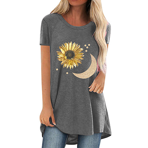 amazon 2021 summer hot sale sunflower moon print casual large size long round neck short sleeve t-shirt women
amazon 2021 summer hot sale sunflower moon print casual large size long round neck short sleeve t-shirt women