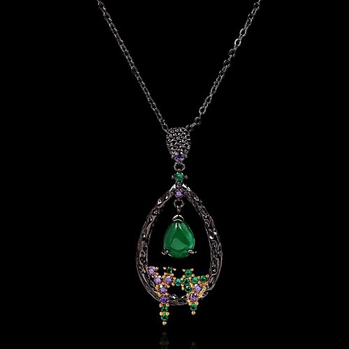 Women's Purple Green AAA Cubic Zirconia Necklace Monogram Floral / Botanicals Dainty Artistic European French Brass Black 50 cm Necklace Jewelry 1pc For Anniversary Party Evening Gift Festival
Women's Purple Green AAA Cubic Zirconia Necklace Monogram Floral / Botanicals Dainty Artistic European French Brass Black 50 cm Necklace Jewelry 1pc For Anniversary Party Evening Gift Festival
