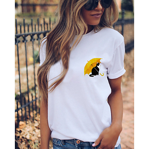 Women's T shirt Animal Print Round Neck Basic Tops 100% Cotton Yellow Green Red
Women's T shirt Animal Print Round Neck Basic Tops 100% Cotton Yellow Green Red