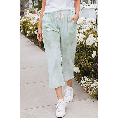 Women's Basic Casual / Sporty Comfort Casual Weekend Chinos Pants Tie Dye Ankle-Length Pocket Elastic Drawstring Design Blue Blushing Pink Green Light Green
Women's Basic Casual / Sporty Comfort Casual Weekend Chinos Pants Tie Dye Ankle-Length Pocket Elastic Drawstring Design Blue Blushing Pink Green Light Green