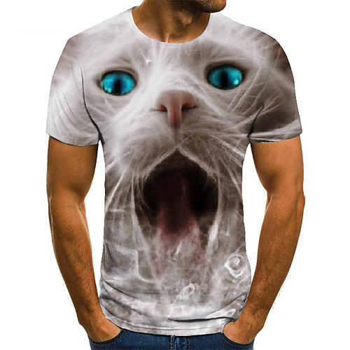 Men's Unisex Tee T shirt 3D Print Cat Graphic Prints Animal Plus Size Print Short Sleeve Casual Tops Basic Fashion Designer Big and Tall Light Brown
Men's Unisex Tee T shirt 3D Print Cat Graphic Prints Animal Plus Size Print Short Sleeve Casual Tops Basic Fashion Designer Big and Tall Light Brown