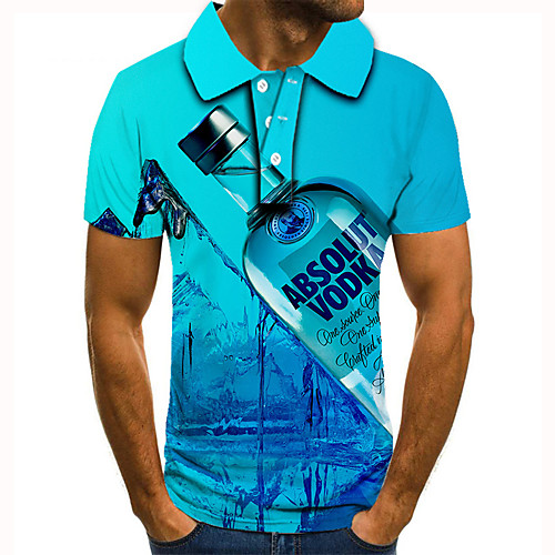 Men's Golf Shirt Tennis Shirt 3D Print Graphic Prints Beer Button-Down Short Sleeve Street Tops Casual Fashion Cool Blue / Sports
Men's Golf Shirt Tennis Shirt 3D Print Graphic Prints Beer Button-Down Short Sleeve Street Tops Casual Fashion Cool Blue / Sports