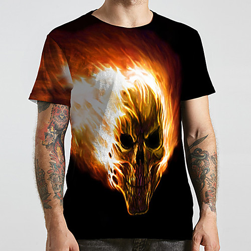 Men's Unisex Tee T shirt 3D Print Graphic Prints Skull Flame Plus Size Print Short Sleeve Casual Tops Fashion Designer Big and Tall Black
Men's Unisex Tee T shirt 3D Print Graphic Prints Skull Flame Plus Size Print Short Sleeve Casual Tops Fashion Designer Big and Tall Black