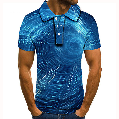 Men's Golf Shirt Tennis Shirt 3D Print Optical Illusion Geometry Button-Down Short Sleeve Street Tops Casual Fashion Cool Blue / Sports
Men's Golf Shirt Tennis Shirt 3D Print Optical Illusion Geometry Button-Down Short Sleeve Street Tops Casual Fashion Cool Blue / Sports