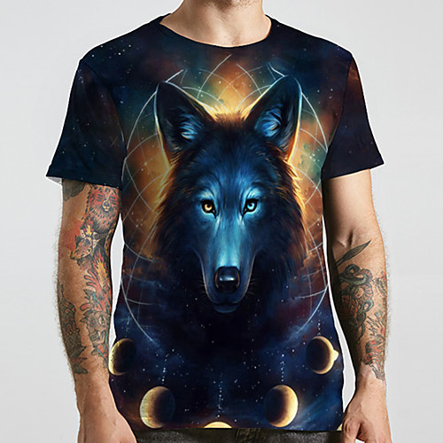 Men's Unisex Tee T shirt 3D Print Graphic Prints Wolf Plus Size Print Short Sleeve Casual Tops Basic Designer Big and Tall Navy Blue
Men's Unisex Tee T shirt 3D Print Graphic Prints Wolf Plus Size Print Short Sleeve Casual Tops Basic Designer Big and Tall Navy Blue