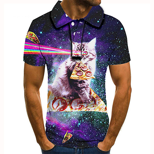 Men's Golf Shirt Tennis Shirt 3D Print Cat Animal Button-Down Short Sleeve Street Tops Casual Fashion Cool Purple / Sports
Men's Golf Shirt Tennis Shirt 3D Print Cat Animal Button-Down Short Sleeve Street Tops Casual Fashion Cool Purple / Sports