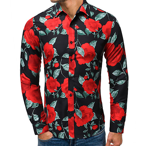 Men's Shirt Other Prints Plants Print Long Sleeve Casual Tops Button Down Collar White Black
Men's Shirt Other Prints Plants Print Long Sleeve Casual Tops Button Down Collar White Black