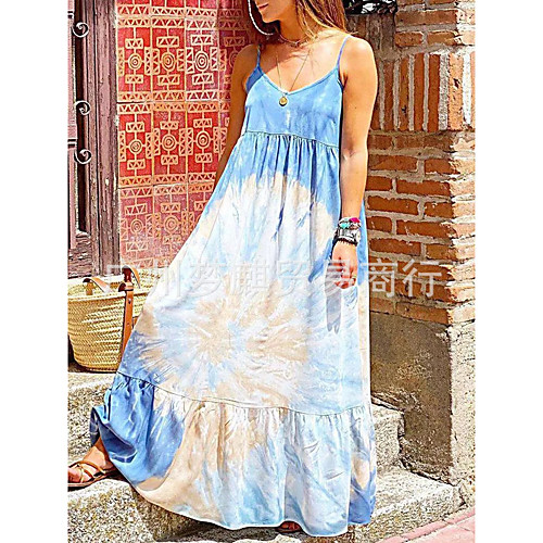 european and american cross-border foreign trade women's tie-dye sling women's plus size dress
european and american cross-border foreign trade women's tie-dye sling women's plus size dress