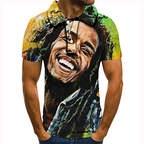 Men's Golf Shirt 3D Print Graphic Prints Human Button-Down Short Sleeve Street Tops Casual Fashion Cool Green / Sports
Men's Golf Shirt 3D Print Graphic Prints Human Button-Down Short Sleeve Street Tops Casual Fashion Cool Green / Sports