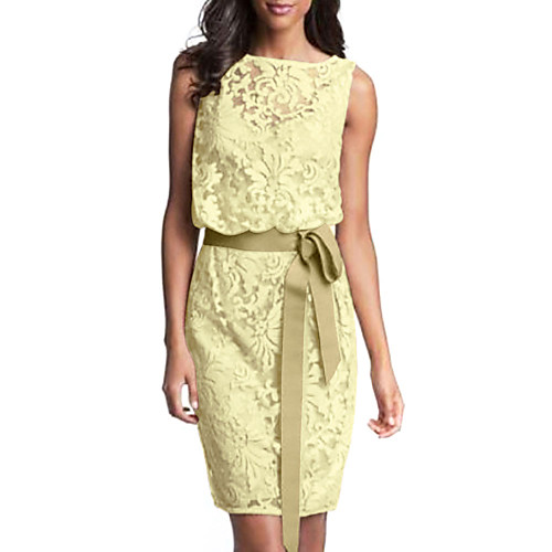 Sheath / Column Mother of the Bride Dress Plus Size Bateau Neck Short / Mini Lace Sleeveless with Sash / Ribbon 2021
Sheath / Column Mother of the Bride Dress Plus Size Bateau Neck Short / Mini Lace Sleeveless with Sash / Ribbon 2021