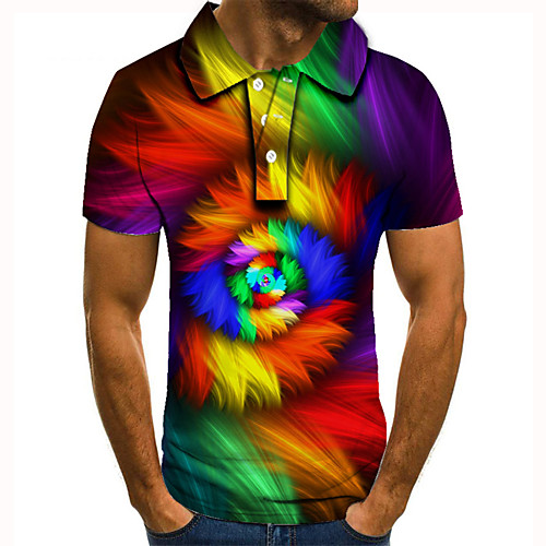Men's Golf Shirt Tennis Shirt 3D Print 3D Graphic Prints Button-Down Short Sleeve Street Tops Casual Fashion Cool Rainbow / Sports
Men's Golf Shirt Tennis Shirt 3D Print 3D Graphic Prints Button-Down Short Sleeve Street Tops Casual Fashion Cool Rainbow / Sports
